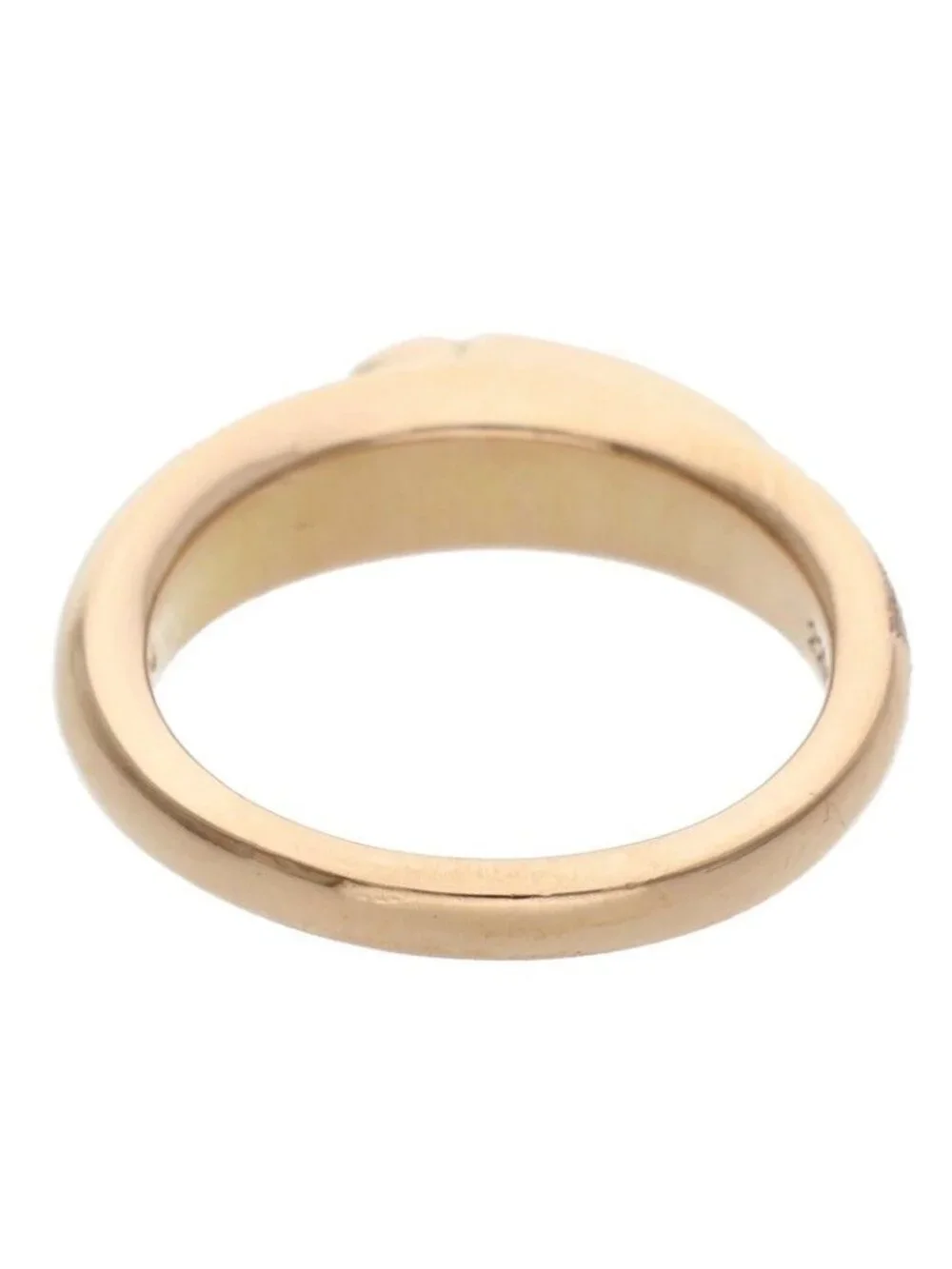 Chrome Hearts P D Baby Classic Flarenie Pave Diamond Gold Ring